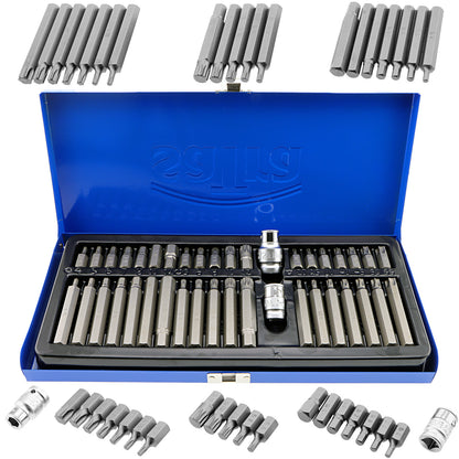 Steckschlüssel-Bitsatz 40-tlg. Torx, Inbus, Vielzahn