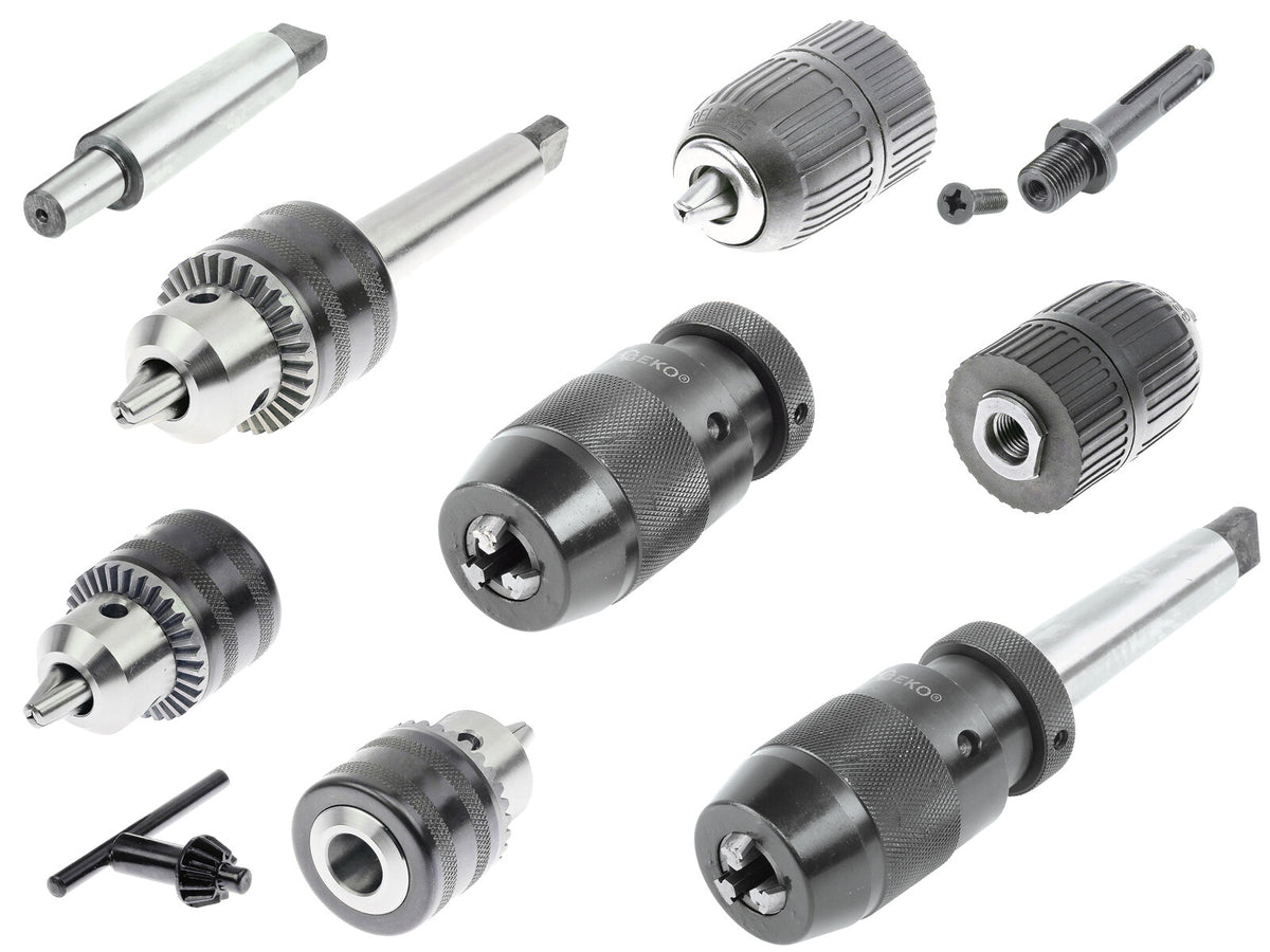 Bohrfutter Zahnkranz, Schnellspann & Präzision – B12 bis B22, MK2/MK3, SDS