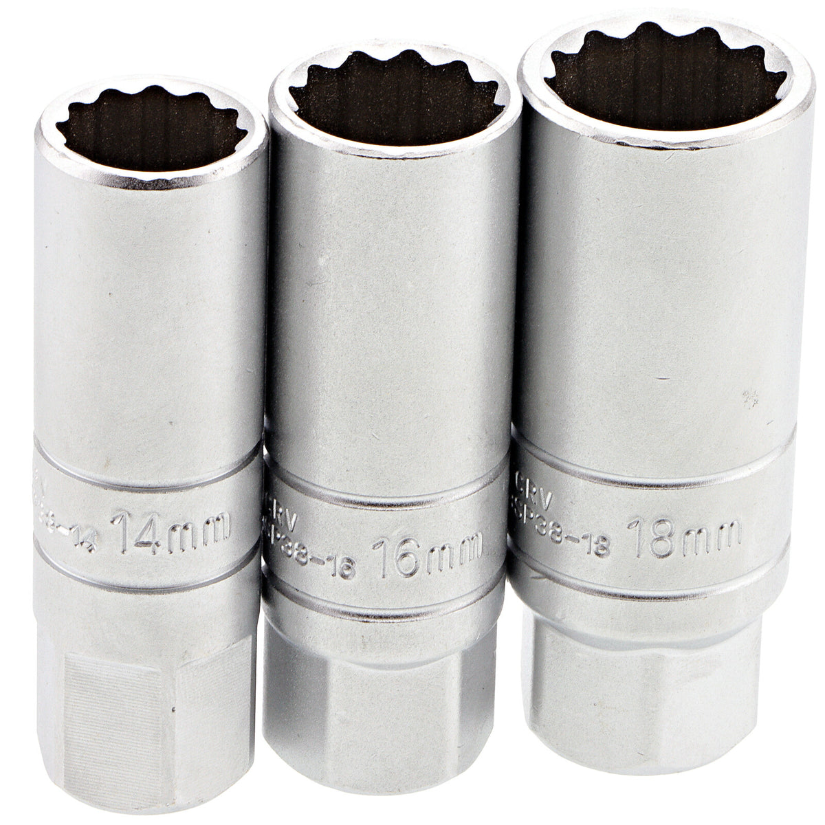 Zündkerzenschlüssel 14, 16 und 18 mm extra dünn