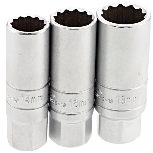 Zündkerzenschlüssel 14, 16 und 18 mm extra dünn