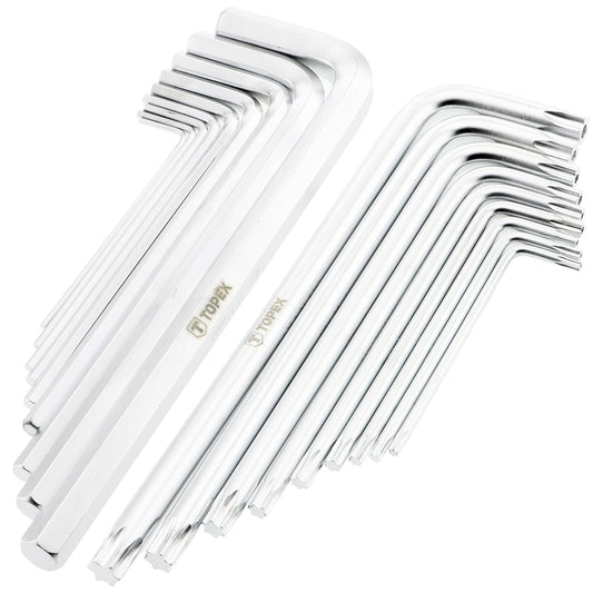 Winkelschlüsselsatz Torx T10 – T50 & Inbus 1,5 – 10 mm