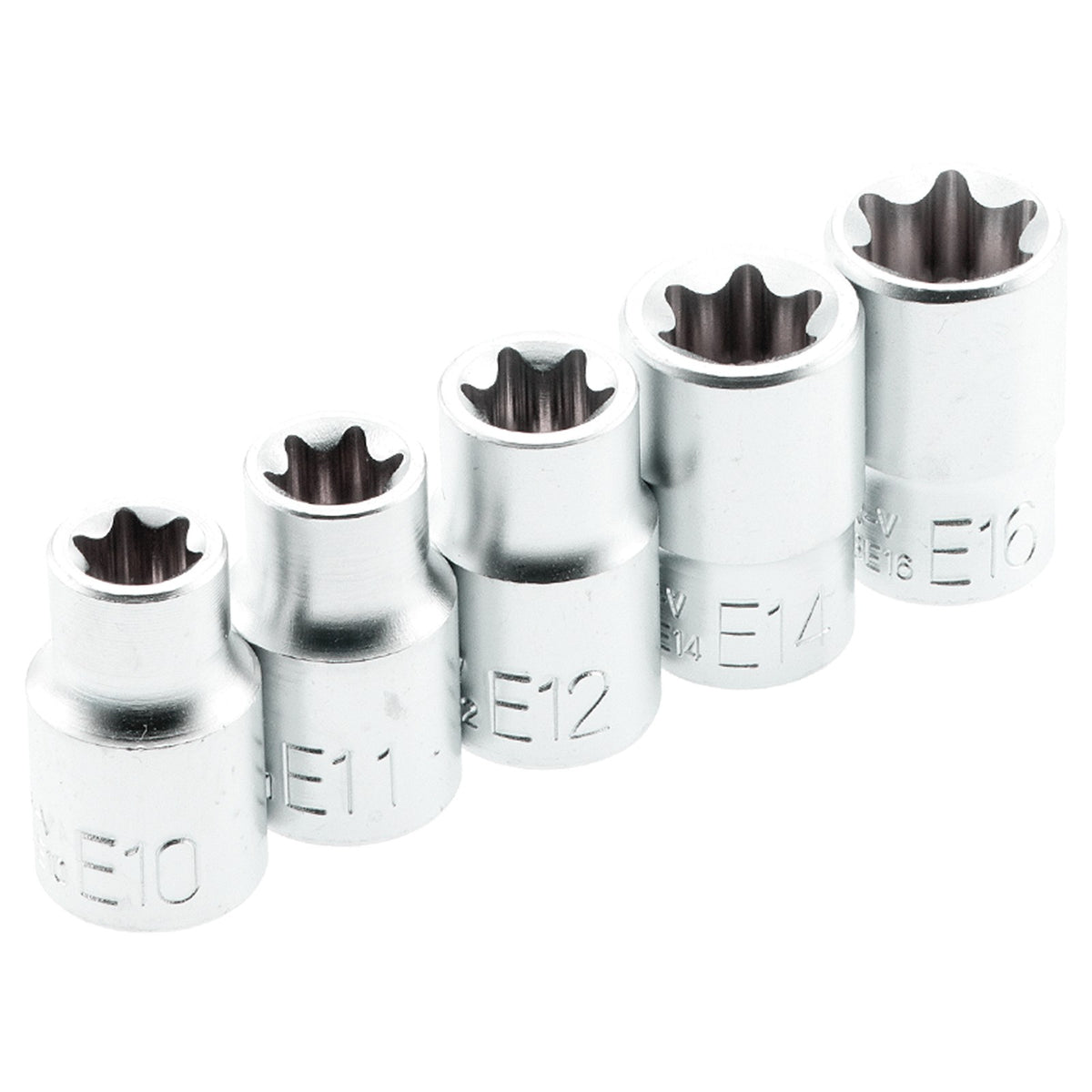Steckschlüsselsatz innen & außen Torx T15 – T60 / E4 – E24