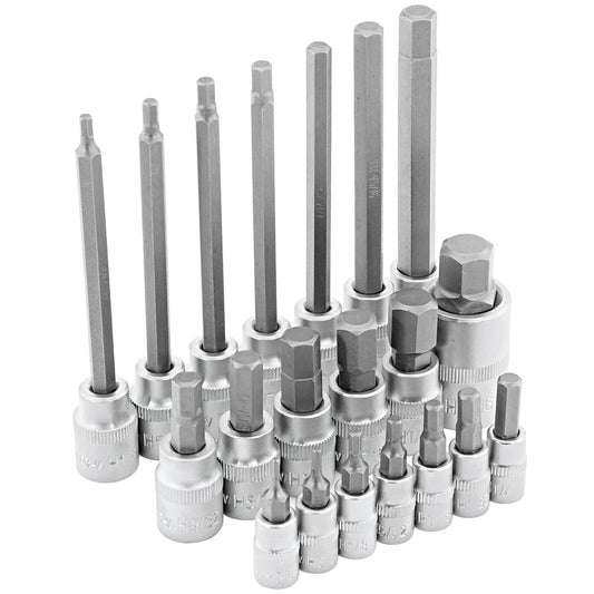 Zoll-Steckschlüsselsatz für Innensechskant 5/64" – 9/16"