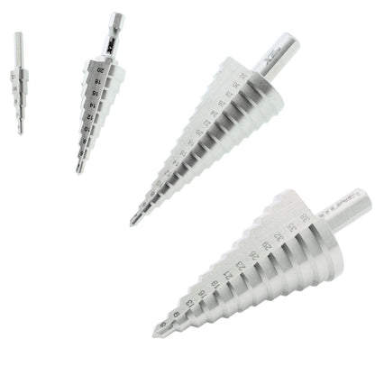 HSS-Stufenbohrer 4 – 52 mm, TiAlN-beschichtet